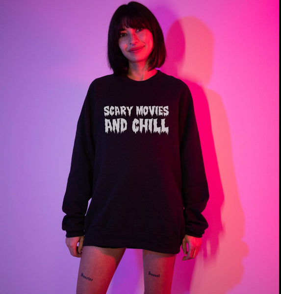 Scary Movies and Chill Unisex Sweater