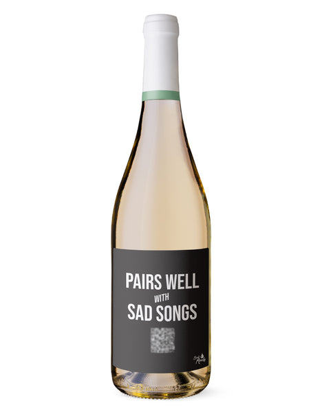 Sad Songs QR Wine Label