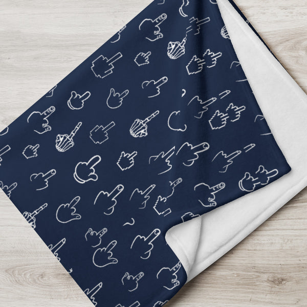 Middle Finger Throw Blanket